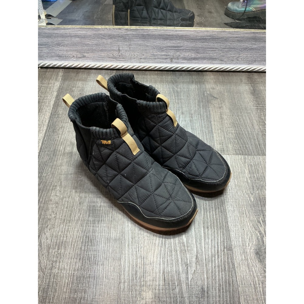 Teva Ember Mid Black Quilted Booties Sneakers 1106209 Womens 7